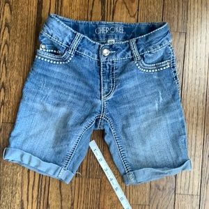 Distressed Bermuda shorts